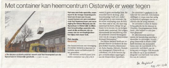 Krantenberichtplaatsencontainerunitbijheemcentrum