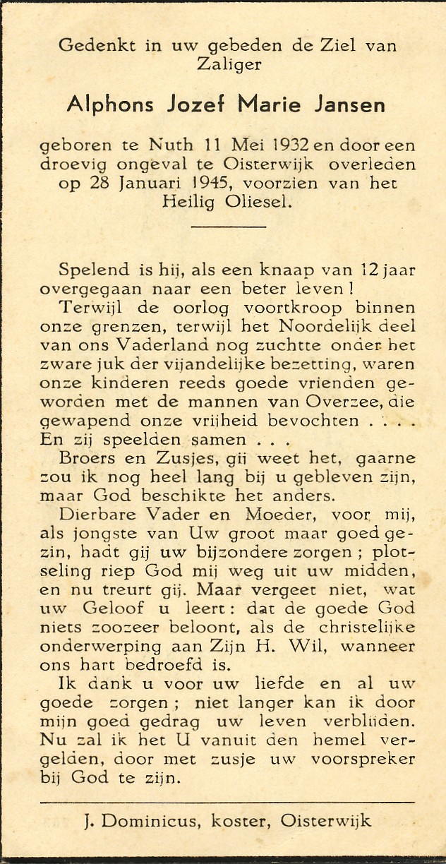 reserve 1 bidprentje Fons Jansen